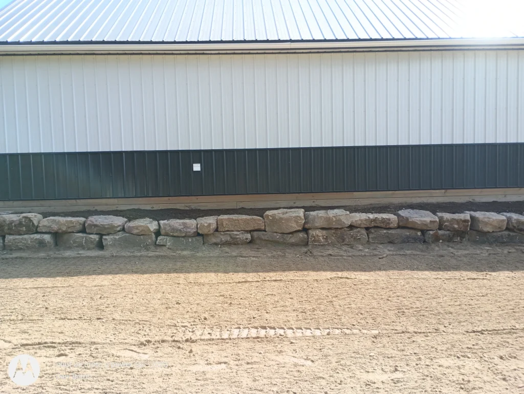 Natural stone retaining walls with raised Garden bed(s)